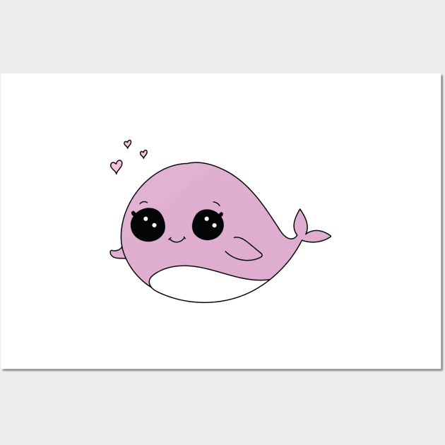 Cute Whale Kawaii Wall Art by IstoriaDesign